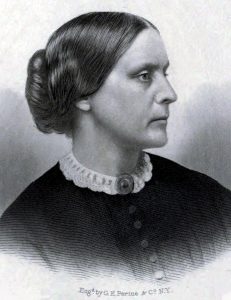 Public relations portrait of Susan B. Anthony, circa 1855