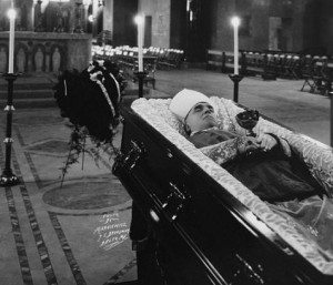 Shahan Funeral Shahan’s Funeral in the crypt of the National Shrine of the Immaculate Conception. He died at age 75 and is the only person buried in the shrine. The upper church was completed in 1959.