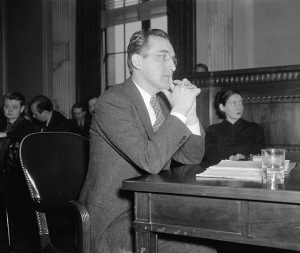 Chairman Arthur J. Altmeyer of the Social Security Board, appearing before the Special Senate Committee