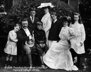 President Roosevelt, pictured here with his own wife and children, organized the first White House Conferences on Children and Youth in 1909.
