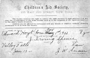 Even at the turn of the century, welfare organizations like the Children’s Aid Society held great discretion in removing children from the home and controlling contact with members of their faith heritage. Orphan trains continued until 1929, and the scope was hundreds of thousands of children who had been re-located.