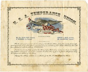 19th Century USA Temperance Union Pledge