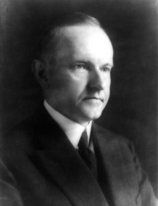 Calvin Coolidge photo portrait of head and shoulders