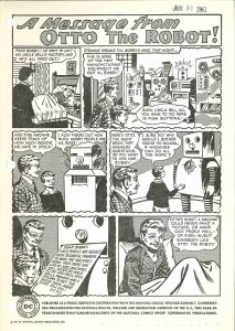 A Message from Otto The Robot - comic book page